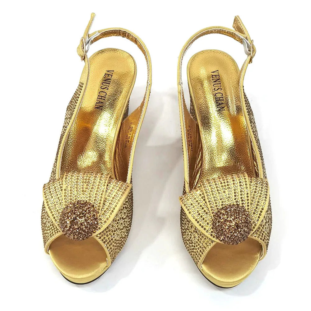 Women's Sequin Pointed-Toe Slingback Heels & Bag Set – 6.5cm Block Heel – alternate view 32