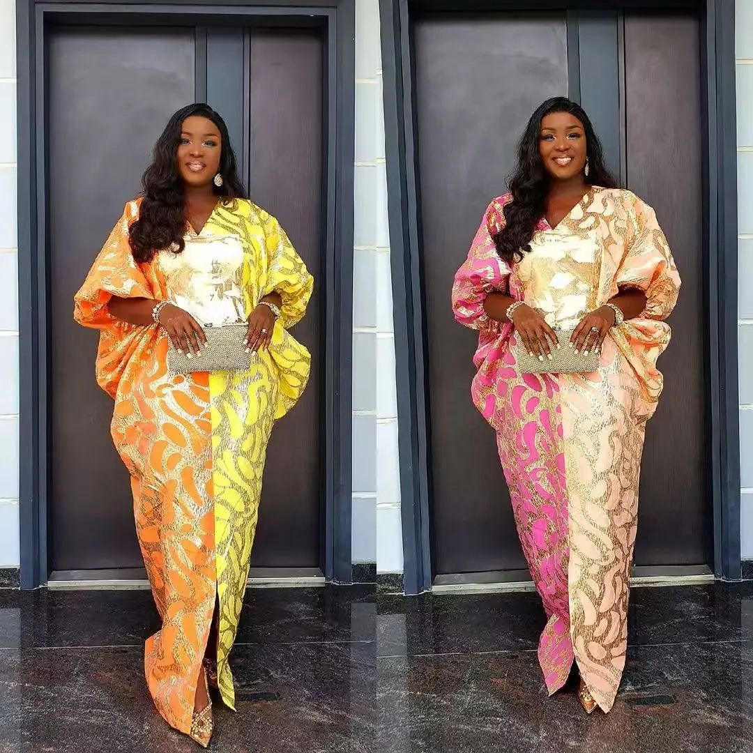Buy Luxury African Jacquard Dress for Women – Elegant Plus Size Designer Outfit for only $67.57 at Flexi Africa!