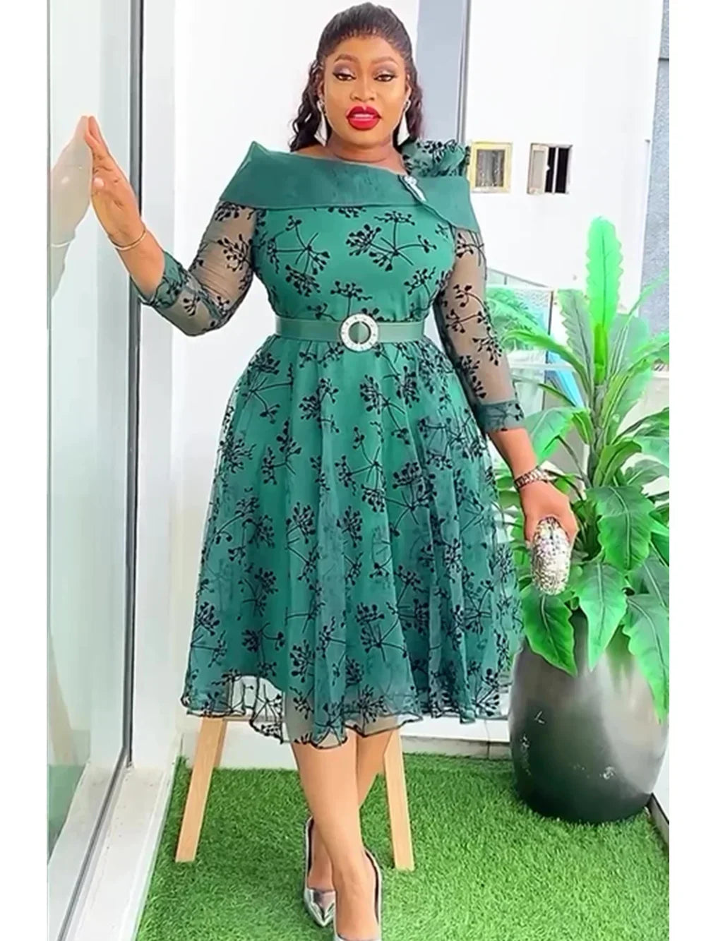 African Dresses for Women | Elegant Ankara Dashiki Plus Size Wedding & Office Attire