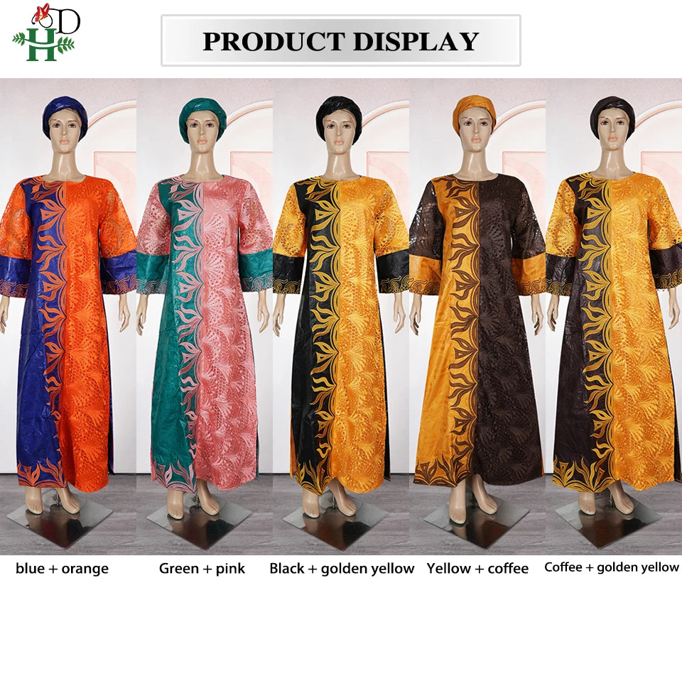 African Clothes Plus Size For Women Elegant Dresses Gown Embroidery Party - Free Delivery Worldwide only at Flexi Africa