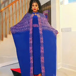 Women's Rhinestone Kanga Dress 2-Piece Set – Elegant African Party Gown – alternate view 32