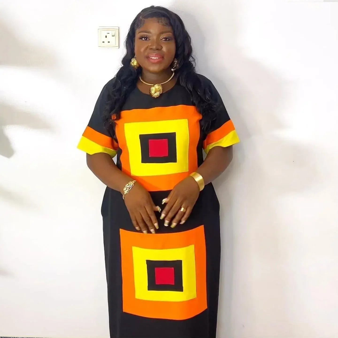 Elegant Ankara Long Maxi Dress – Summer African Fashion for Women