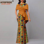 African Dresses for Women Off The Shoulder O-neck High Waist Casual Maxi Dress Ankara Attire Party Evening Outfits