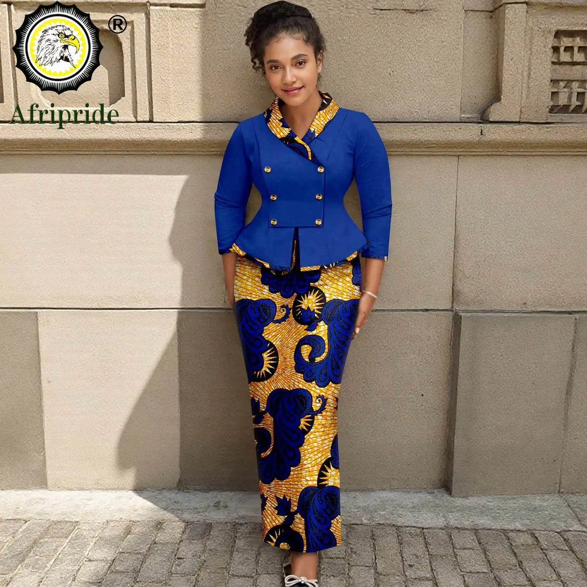 Women's African-Print Blazer & High-Waist Skirt Set, image 17 of 21 – Flexi Africa