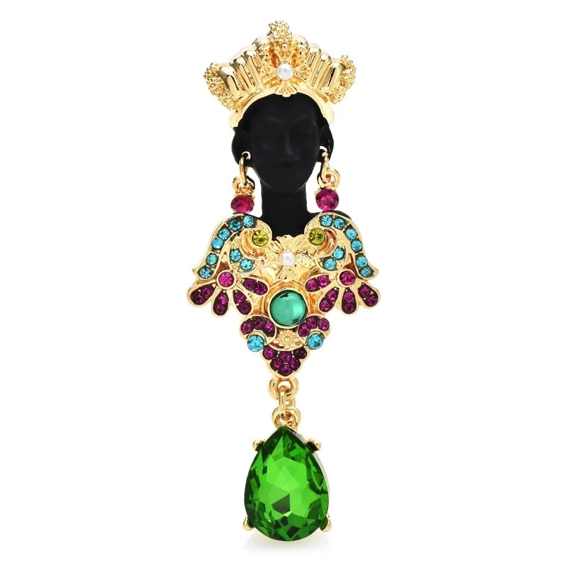 Vintage Lapel Pin: Exquisite Egyptian King Inspired Alloy Brooch for Women - Flexi Africa - Flexi Africa offers Free Delivery Worldwide - Vibrant African traditional clothing showcasing bold prints and intricate designs