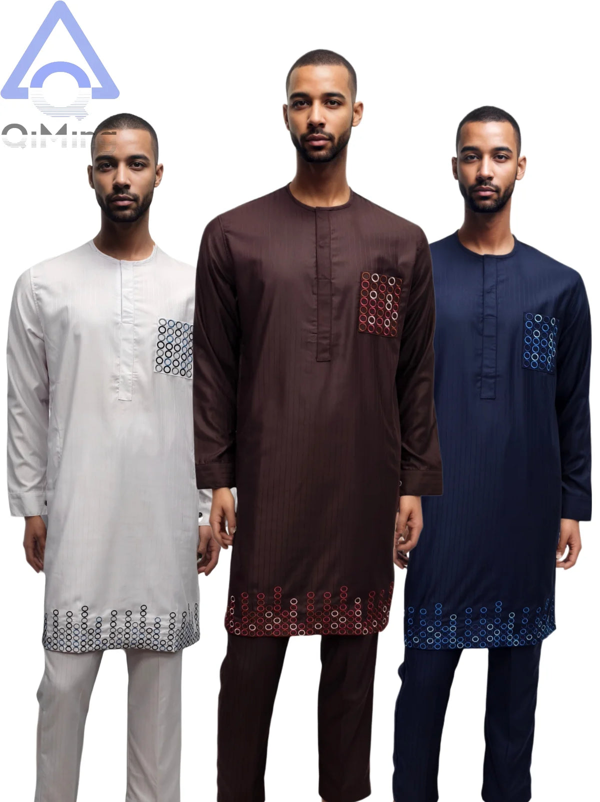 Men's Kandura-Inspired Long Tunic & Trouser Set, image 2 of 14 – Flexi Africa