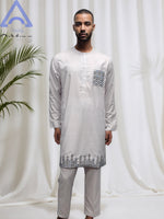 Men's Kandura-Inspired Long Tunic & Trouser Set, image 14 of 14 – Flexi Africa
