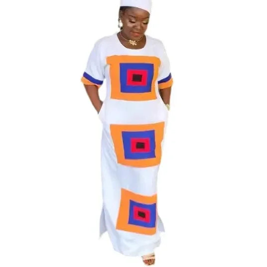 Elegant Ankara Long Maxi Dress – Summer African Fashion for Women