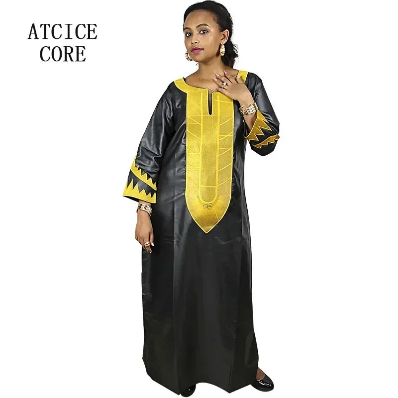 Buy African Dresses For Woman Soft Material Embroidery Design Long Dress Without Scarf for only $14.23 at Flexi Africa!