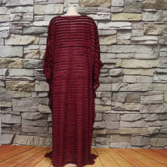 African Bubu Dress for Women – Loose Fit Fluffy Fabric with Round Neck and Batwing Sleeves