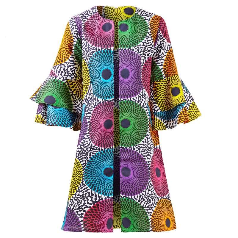 African Elegance: Slim Fit Ankara Print Half Sleeve Jacket for Women - Flexi Africa - Flexi Africa offers Free Delivery Worldwide - Vibrant African traditional clothing showcasing bold prints and intricate designs