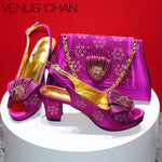 Women's Sequin Pointed-Toe Slingback Heels & Bag Set – 6.5cm Block Heel – alternate view 42
