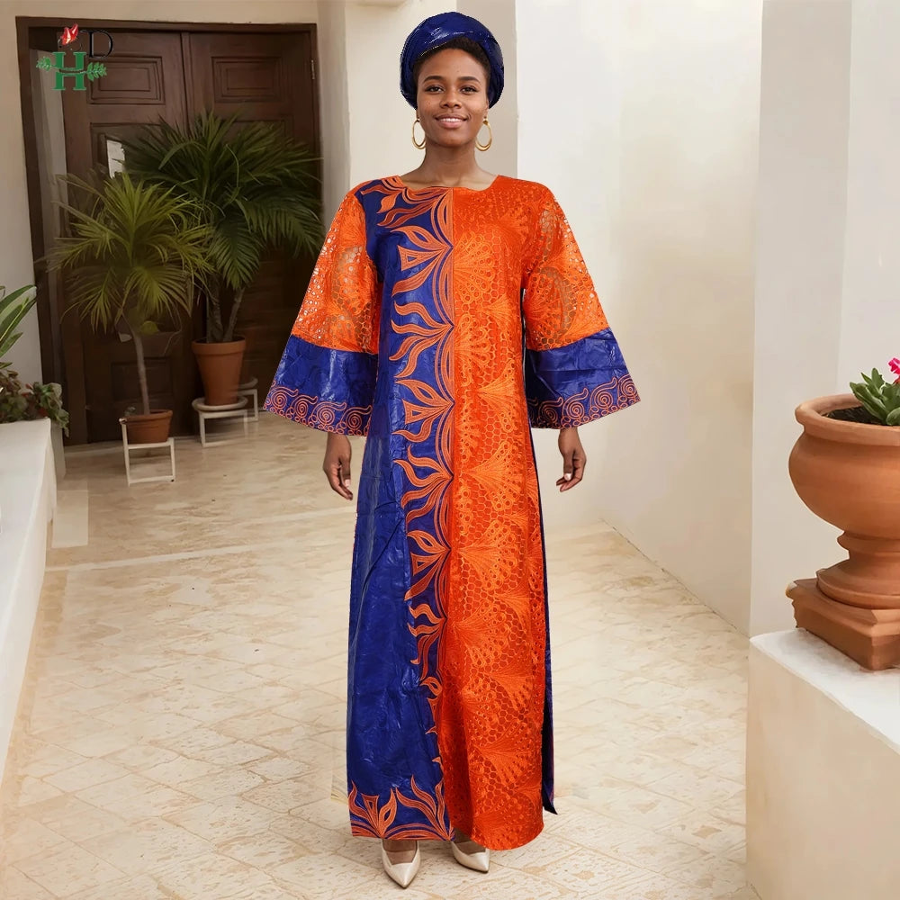 African Clothes Plus Size For Women Elegant Dresses Gown Embroidery Party - Free Delivery Worldwide only at Flexi Africa