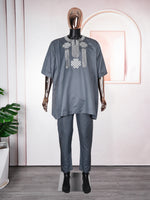 Buy African Clothes For Men 2PC Set White Tops Pants Clothing Ramadan Party Wedding Dress for only $35.09 at Flexi Africa!
