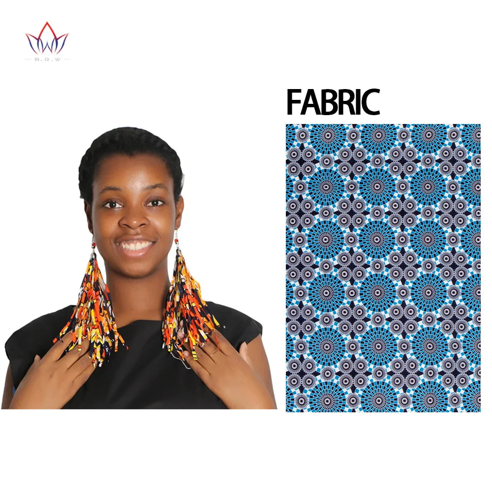 Women's African-Print Tassel Drop Earrings, image 34 of 35 – Flexi Africa
