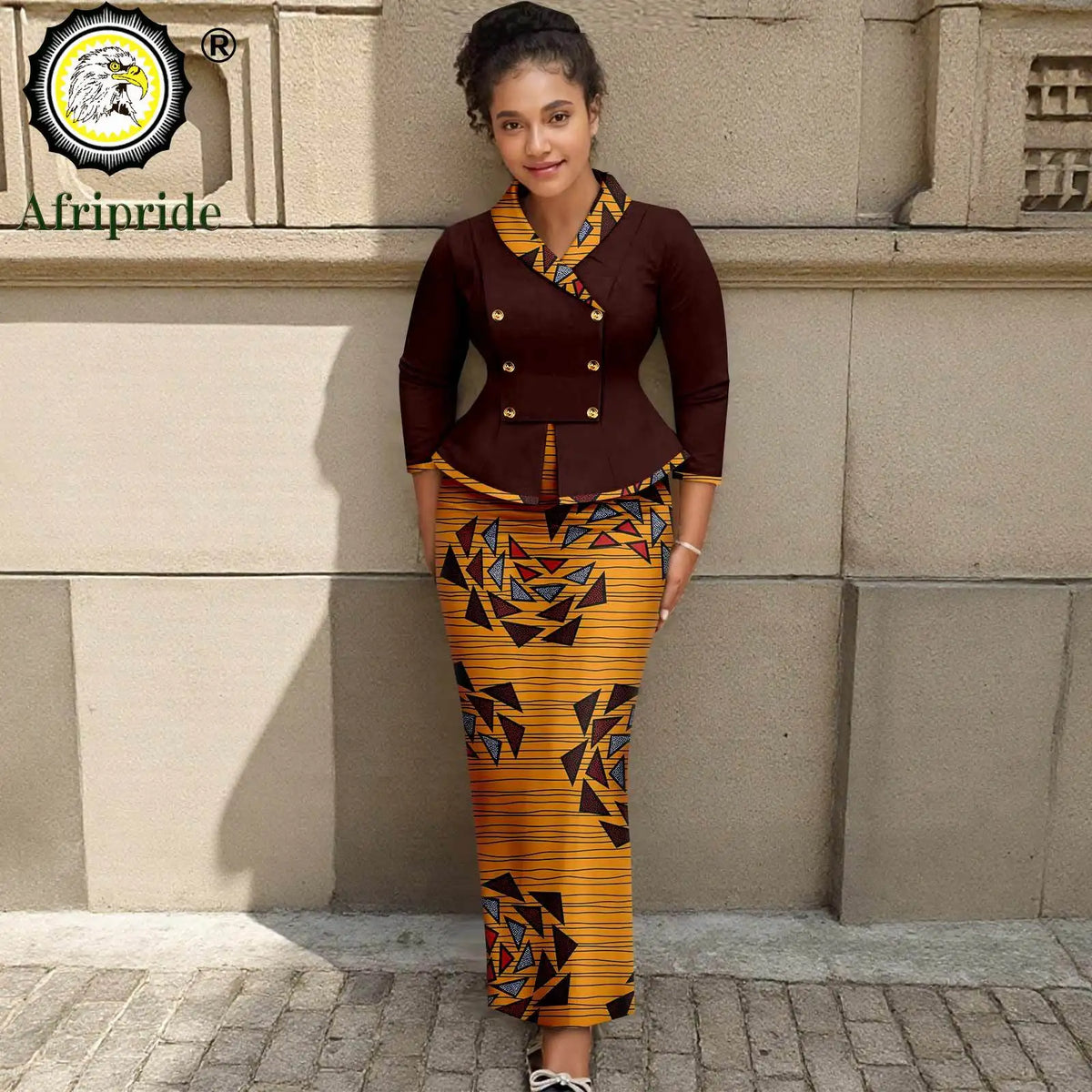 Women's African-Print Blazer & High-Waist Skirt Set, image 19 of 21 – Flexi Africa