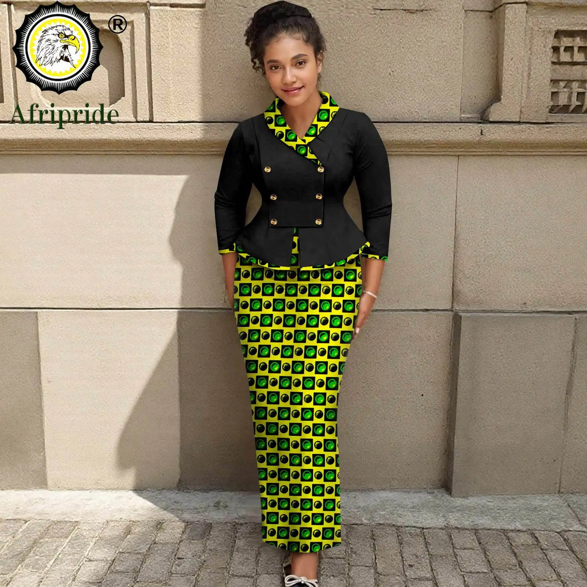 Women's African-Print Blazer & High-Waist Skirt Set, image 9 of 21 – Flexi Africa