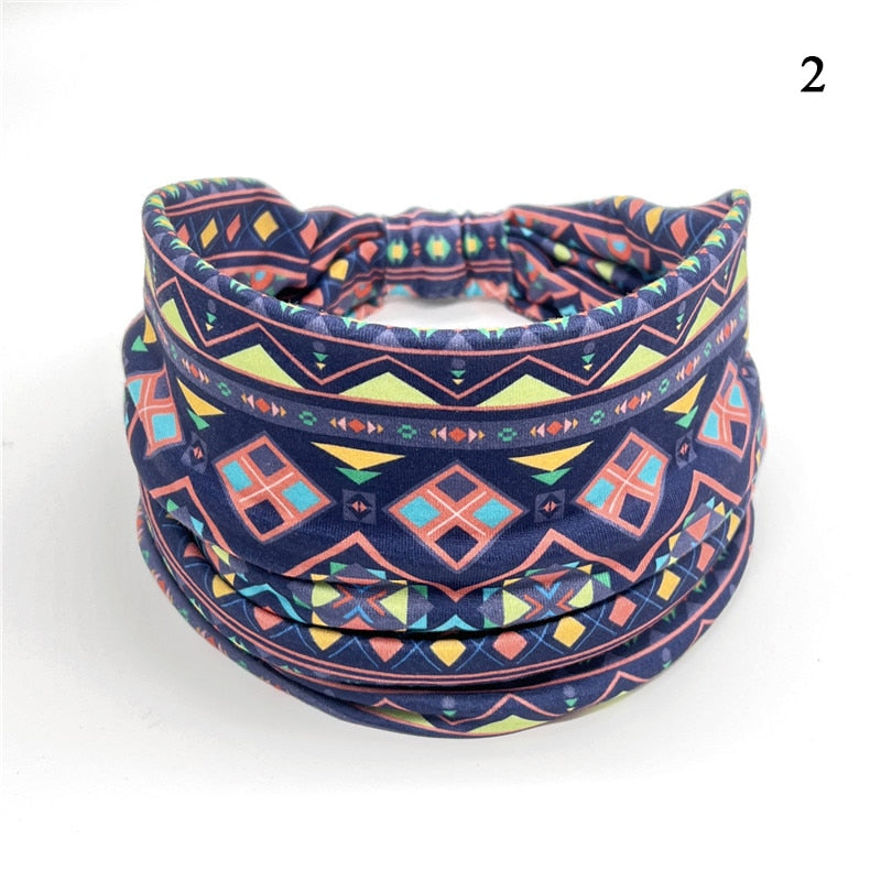 Stylish African Pattern Yoga Cotton Stretch Headband: DIY Twist Style Elastic Hair Band - Flexi Africa - Flexi Africa offers Free Delivery Worldwide - Vibrant African traditional clothing showcasing bold prints and intricate designs