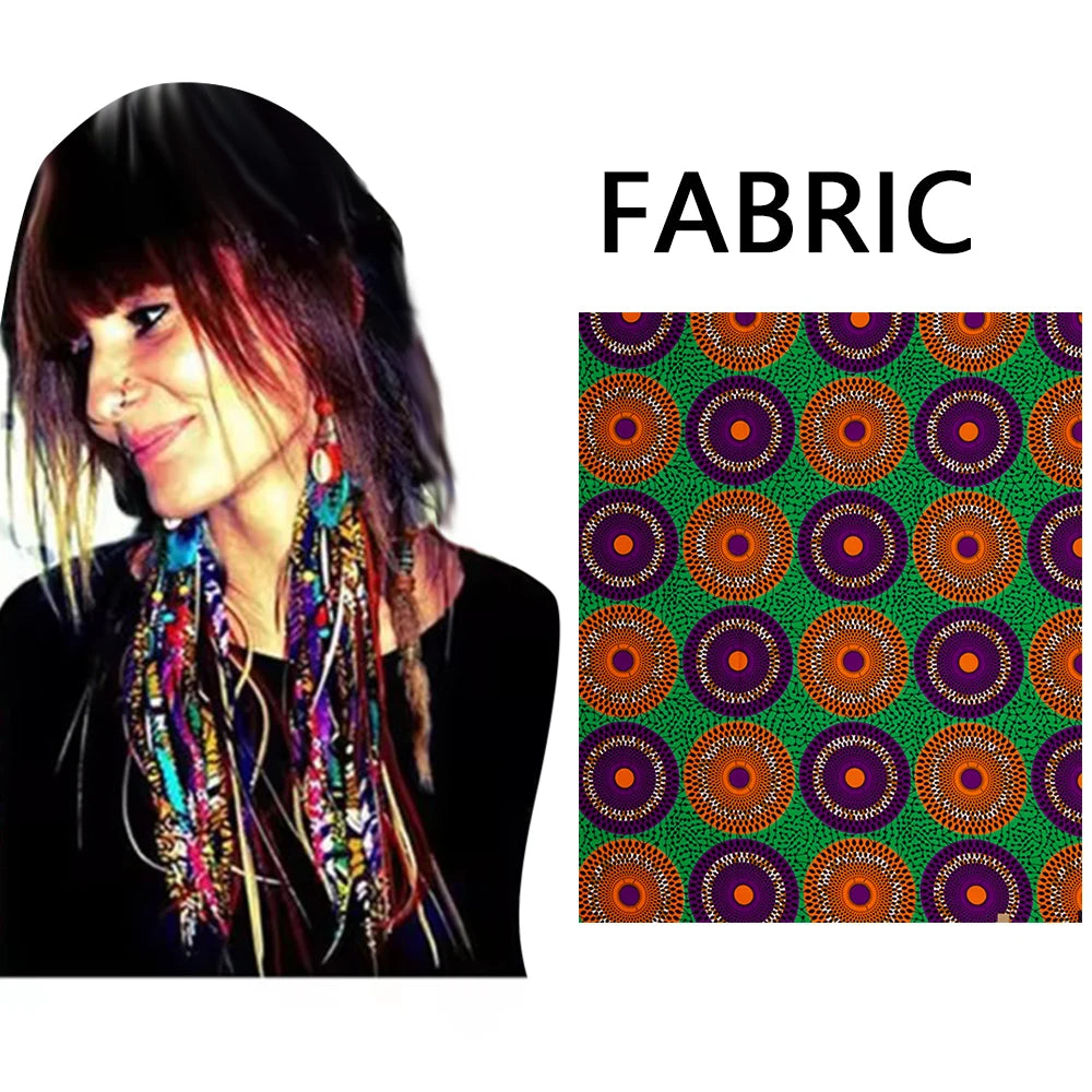 Women's African-Print Tassel Drop Earrings, image 13 of 35 – Flexi Africa