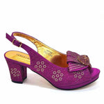 Women's Sequin Pointed-Toe Slingback Heels & Bag Set – 6.5cm Block Heel – alternate view 17