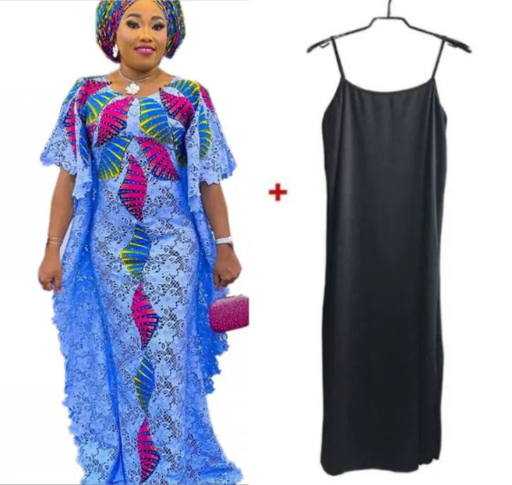 Exquisite African Evening Elegance: Luxury Dashiki Maxi Dress for Women - Flexi Africa - Flexi Africa offers Free Delivery Worldwide - Vibrant African traditional clothing showcasing bold prints and intricate designs