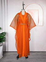 Women's Dashiki Kaftan Boubou 2-Piece Set – Diamond Embroidery Gown & Coat – alternate view 3