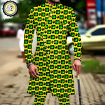 Men's Ankara Dashiki Printed Suit – Jacket & Pants 2-Piece Set – alternate view 31