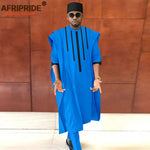 Men's Dashiki Agbada 3-Piece Set – Shirt, Pants & Tribal Hat – alternate view 26