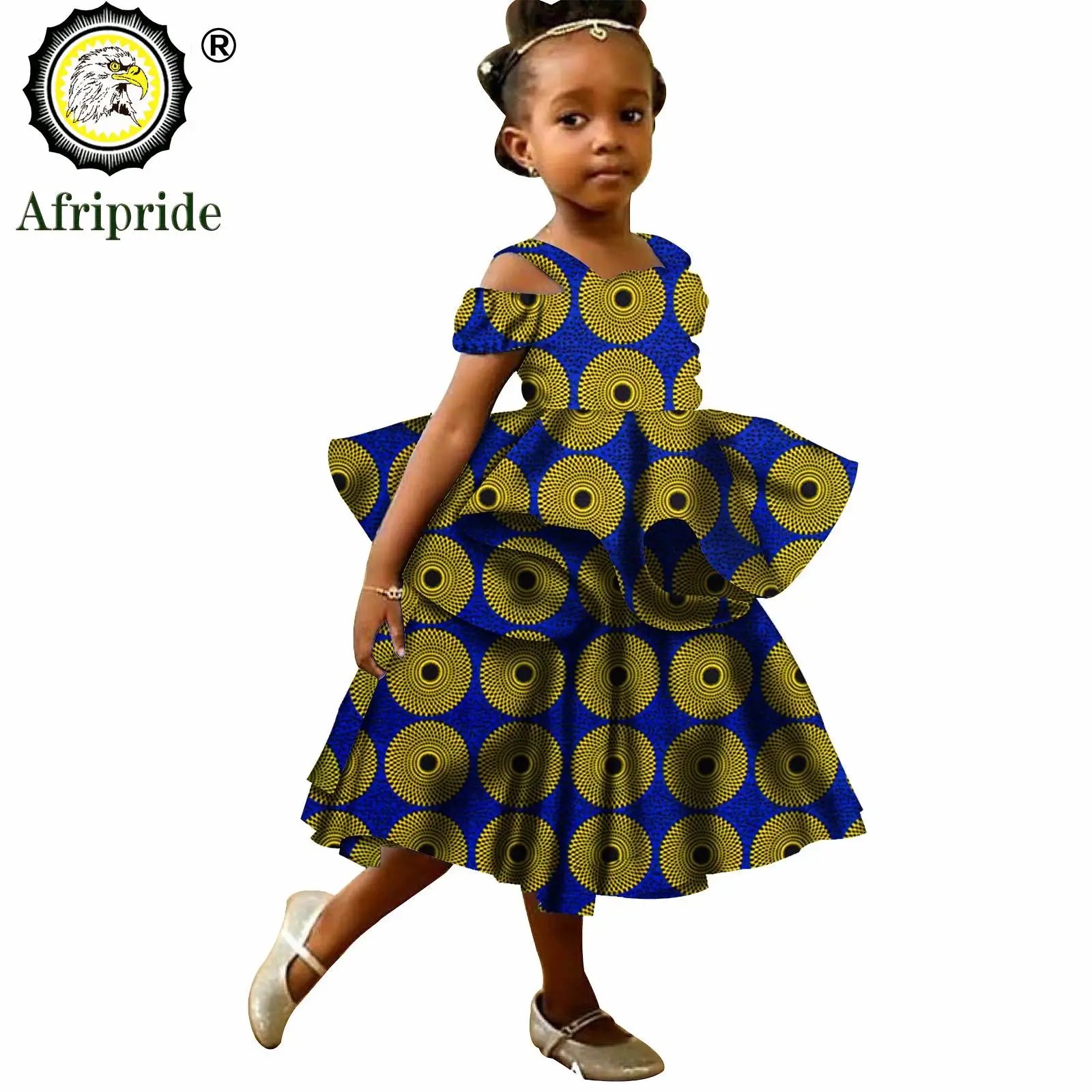 Kids African Print Princess Dress – Sleeveless Ankara Casual Mini Dress for Girls