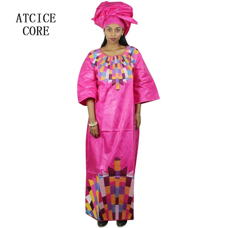 African Dress for Women – Stylish Bazin Riche Embroidery Design
