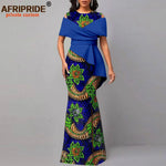 African Dresses for Women Off The Shoulder O-neck High Waist Casual Maxi Dress Ankara Attire Party Evening Outfits