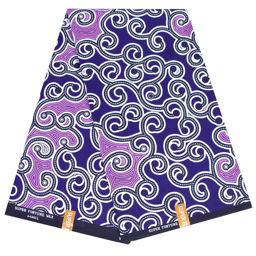 Buy African Ankara Wax Print Fabric – 100% Polyester Block Pattern Material for Sewing for only $4.31 at Flexi Africa!