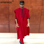 Men's Dashiki Agbada 3-Piece Set – Shirt, Pants & Tribal Hat – alternate view 10