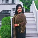 Women's Rhinestone Kanga Dress 2-Piece Set – Elegant African Party Gown – alternate view 38