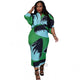 Elegant African Dresses for Women: Spring-Autumn Collection - 3/4 Sleeve V-Neck Perspective Slim Dress for Office Ladies and Party Events
