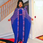Women's Rhinestone Kanga Dress 2-Piece Set – Elegant African Party Gown – alternate view 34