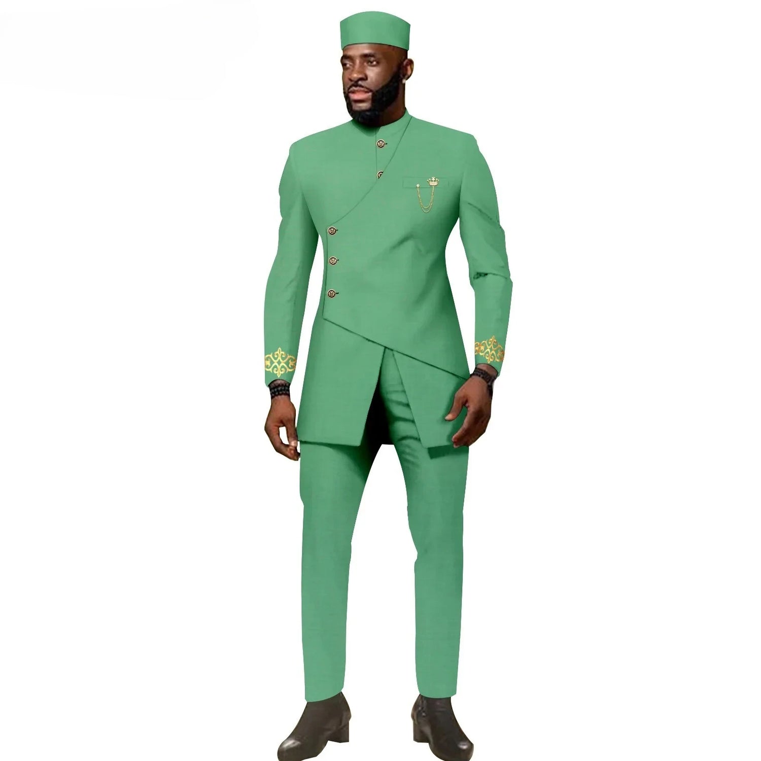 Buy African Ethnic New Men's Casual Suit - Refined and Fitted Style for only $157.30 at Flexi Africa!