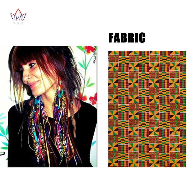 Women's African-Print Tassel Drop Earrings, image 31 of 35 – Flexi Africa