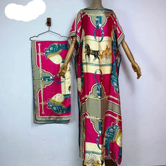 African Elegance: Muslim Dashiki Kaftan Holiday Dress Stylish Evening Abaya with Unique Print - Flexi Africa - Flexi Africa offers Free Delivery Worldwide - Vibrant African traditional clothing showcasing bold prints and intricate designs