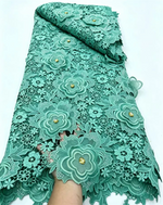 African Guipure Cord Lace Fabric – 5 Yards, Nigerian Embroidery – alternate view 18