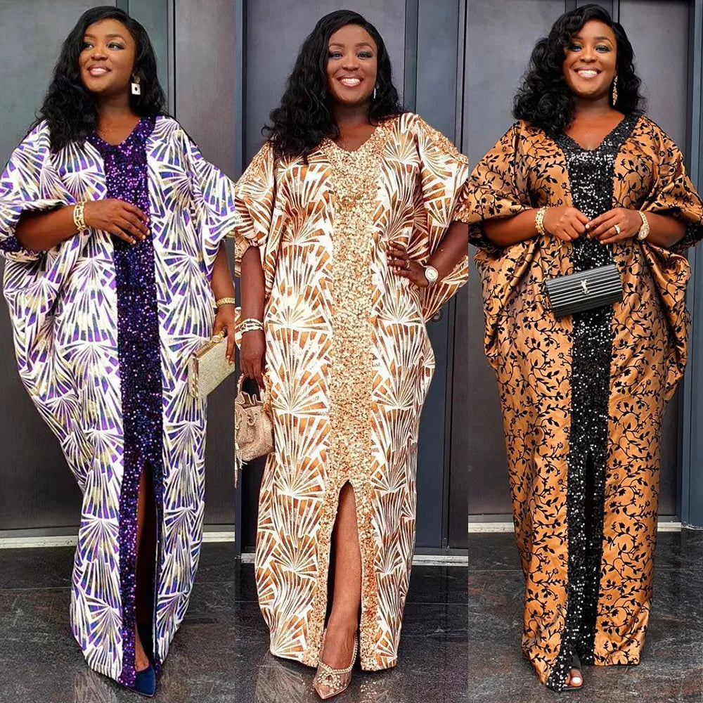 Luxury African Abaya for Women – Caftan Boubou Djellaba Robe