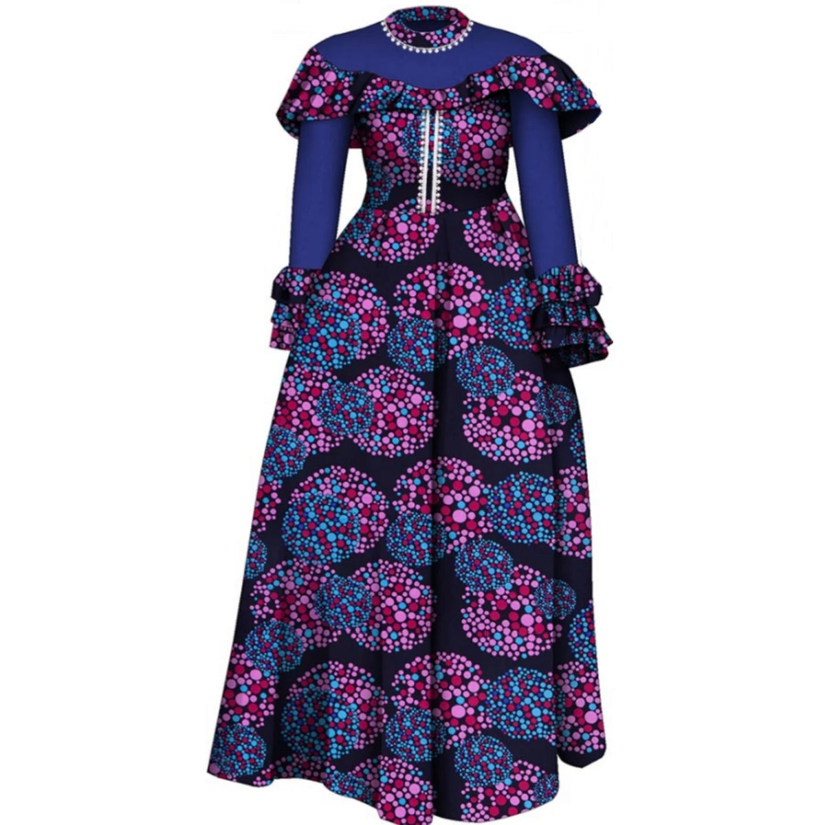 Women’s Printed Dress with Matching Men’s Suit for Weddings, Parties & Special Occasions for only $65.66 at Flexi Africa!