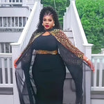 Women's Rhinestone Kanga Dress 2-Piece Set – Elegant African Party Gown – alternate view 2