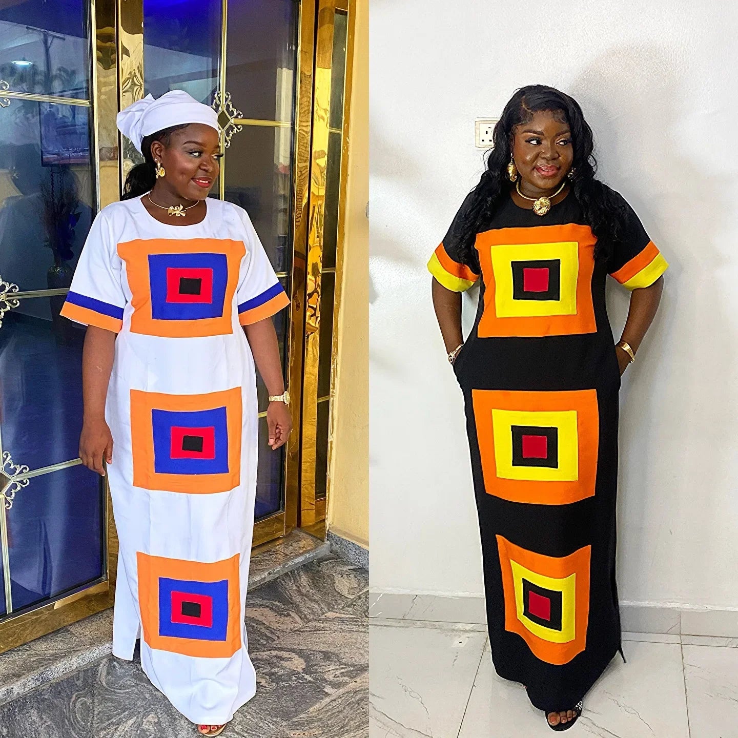 Elegant Ankara Long Maxi Dress – Summer African Fashion for Women