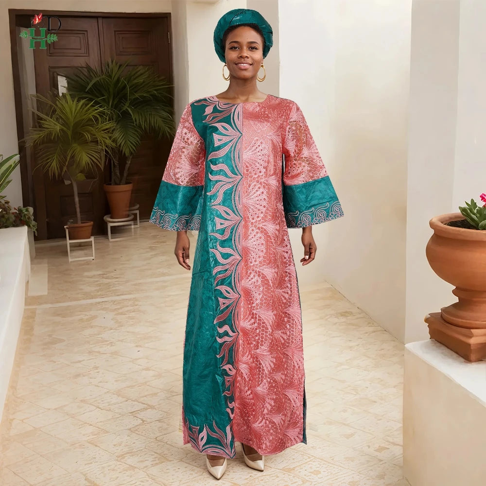 African Clothes Plus Size For Women Elegant Dresses Gown Embroidery Party - Free Delivery Worldwide only at Flexi Africa
