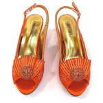 Women's Sequin Pointed-Toe Slingback Heels & Bag Set – 6.5cm Block Heel – alternate view 36