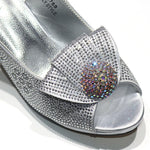 Women's Sequin Pointed-Toe Slingback Heels & Bag Set – 6.5cm Block Heel – alternate view 11