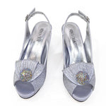 Women's Sequin Pointed-Toe Slingback Heels & Bag Set – 6.5cm Block Heel – alternate view 13