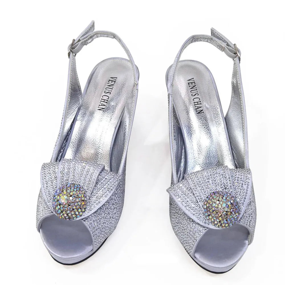 Women's Sequin Pointed-Toe Slingback Heels & Bag Set – 6.5cm Block Heel – alternate view 13