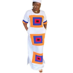 Elegant Ankara Long Maxi Dress – Summer African Fashion for Women